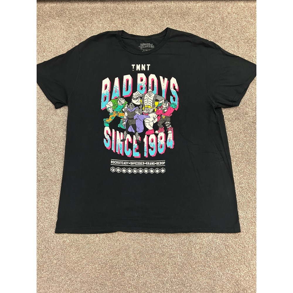 TMNT Graphic Tee Mens XL Black Excellent Bad Boys Since 1984 Villains Shirt